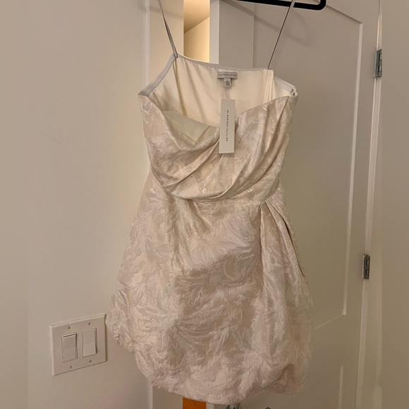 Ivory BHLDN Monique Lhuillier strapless mini dress - Picture 2 of 4